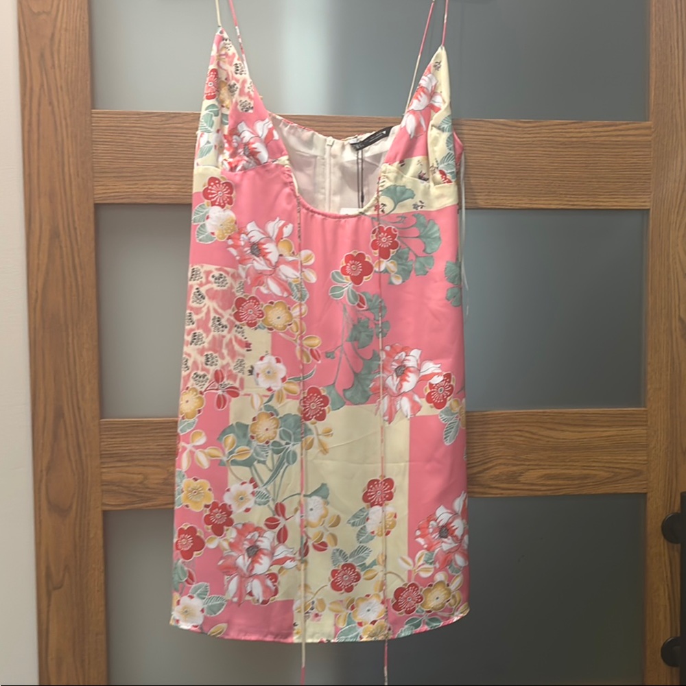 Zara Pink Floral Slip Dress